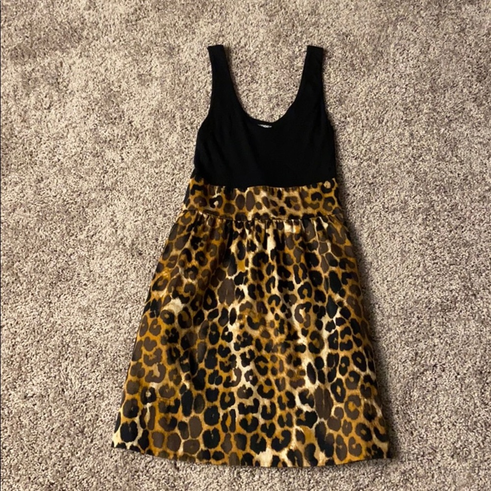 Express | Black & Cheetah Tank Dress